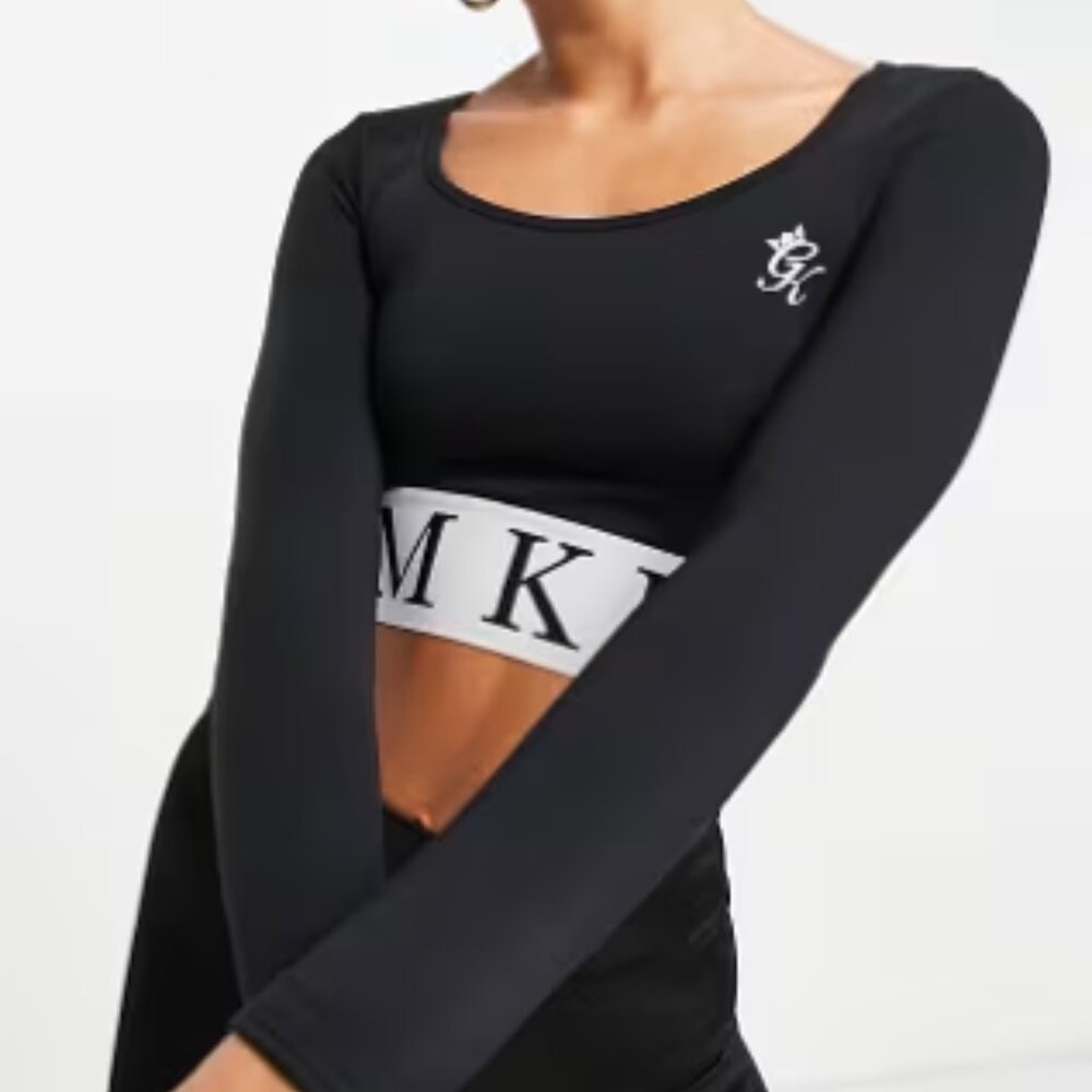 Gym King Sport Focus long sleeve crop top Size AU12